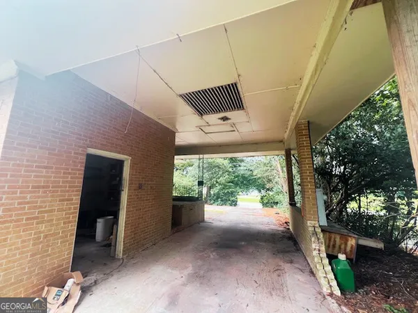 a view of a porch