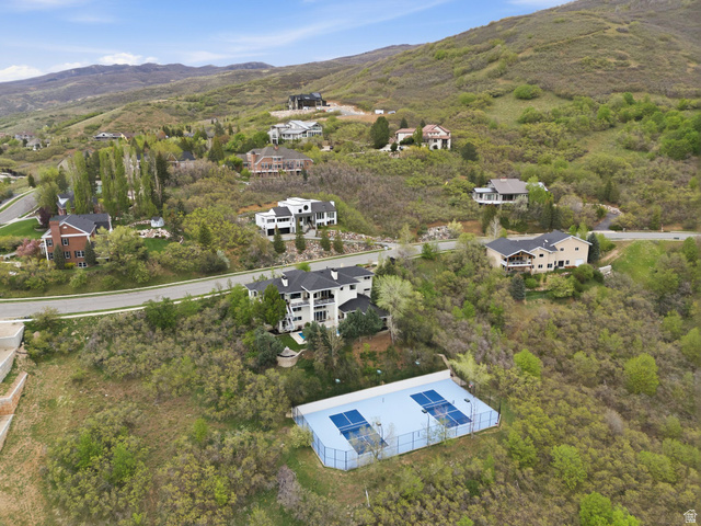 1878 East Ridge Point Drive Bountiful, UT 84010 - Photo 84 of 92 Aerial view of property and surrounding area featuring a mountain backdrop