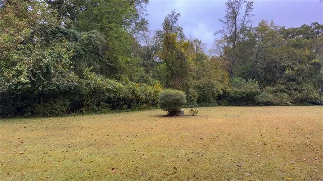 a view of empty with green space