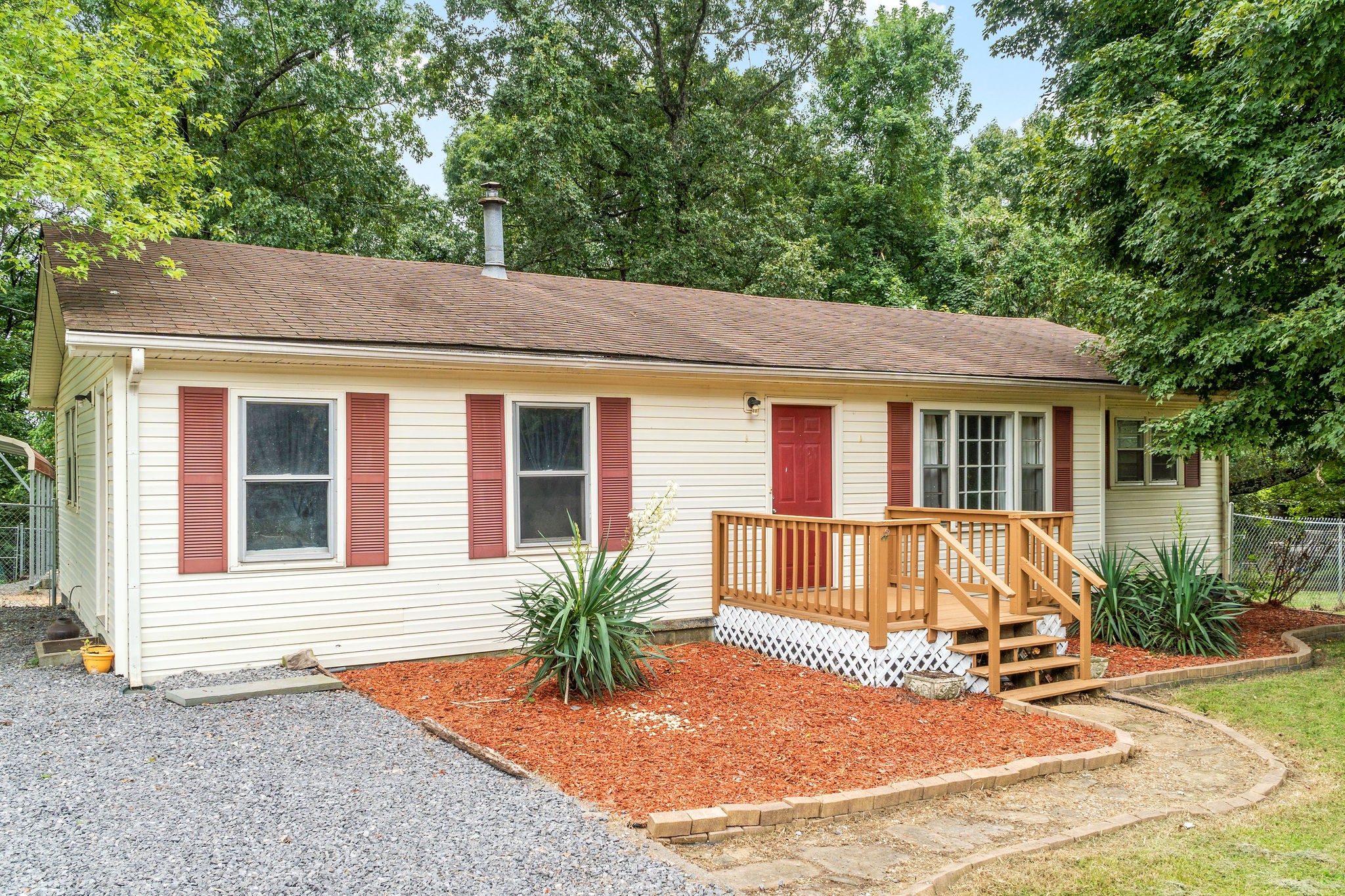 a view of a house with a patio