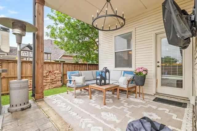 a outdoor space with furniture