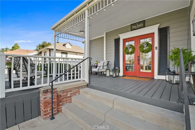 a view of a house with a balcony