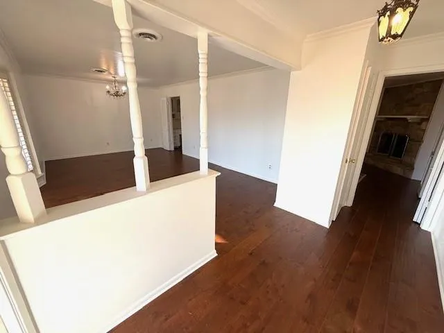 view of living room with furniture and a fireplace