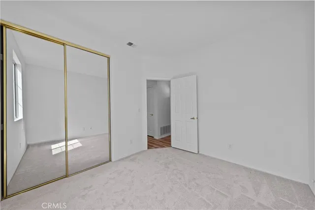 an empty room with a workbench