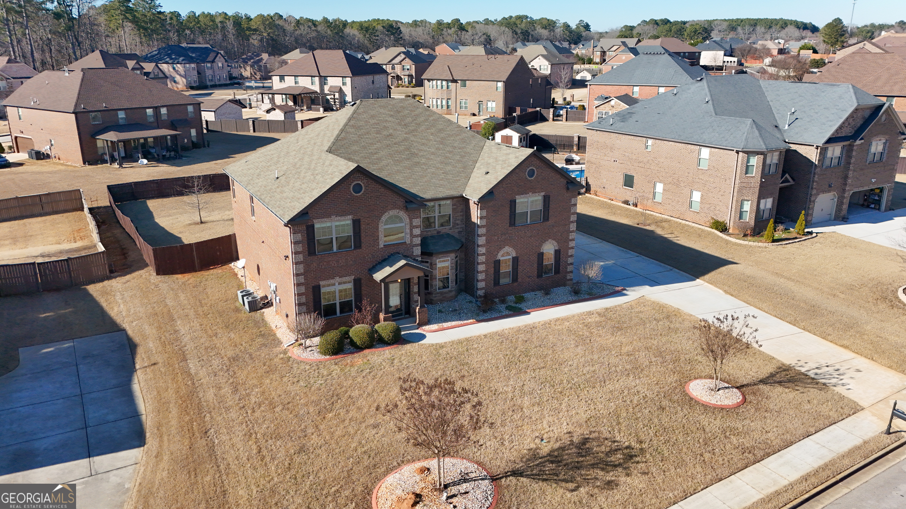 200 Snow Bird Drive Hampton, GA 30228 - Photo 51 of 55 an aerial view of a house with swimming pool