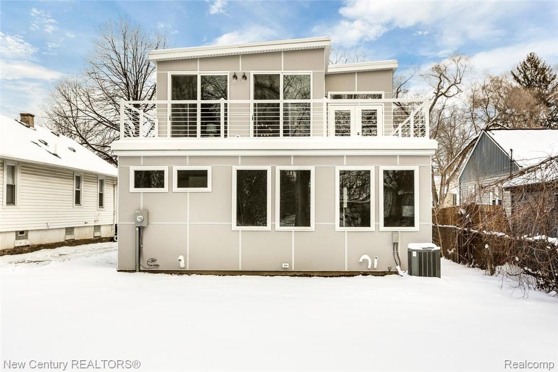 3271 Inman Street Ferndale, MI 48220 - Photo 22 of 24 Rear elevation with 320 sq ft walk-out 2nd floor Trex deck