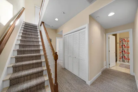 a view of an entryway with staircase