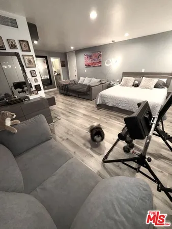 a gym room with furniture