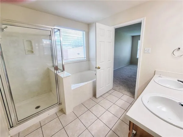a bathroom with a sink and a shower