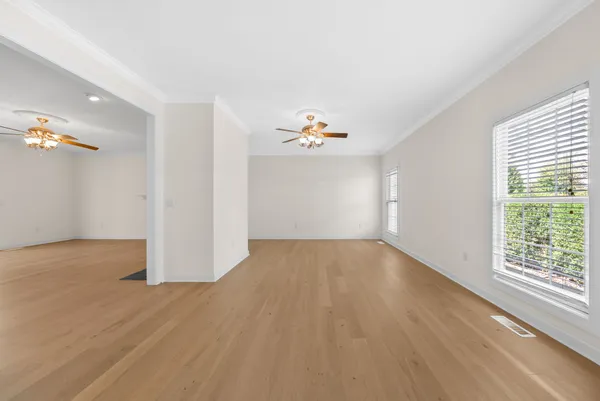 an empty room with a window