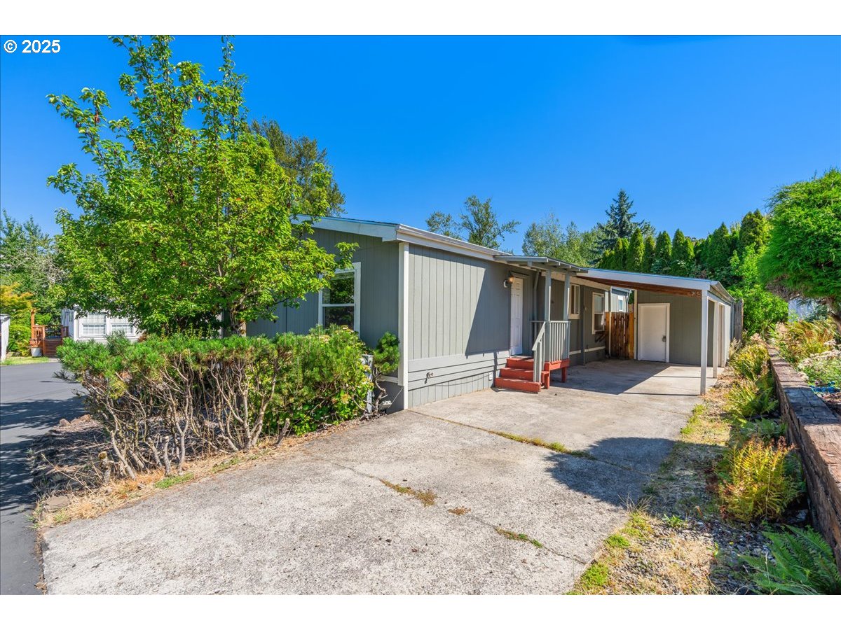 1819 Southeast Orient Drive, Unit 1 Gresham, OR 97080 - Photo 31 of 31 a view of a backyard with plants and a tree