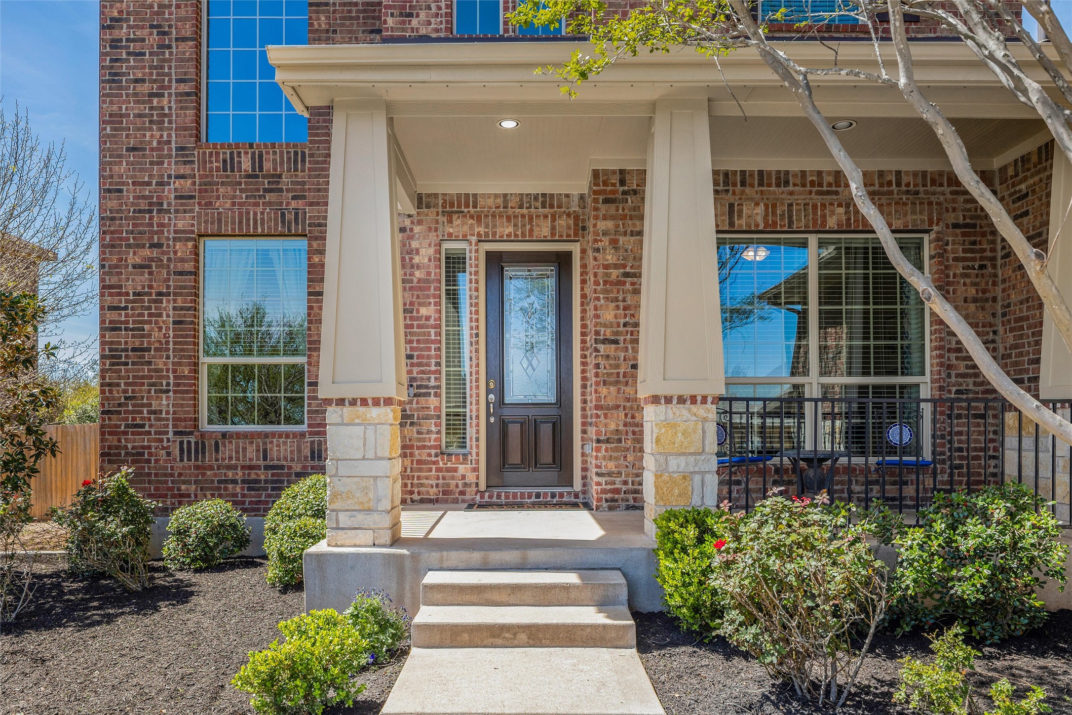 a front view of a house