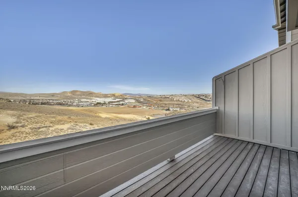 a view of balcony with ocean view