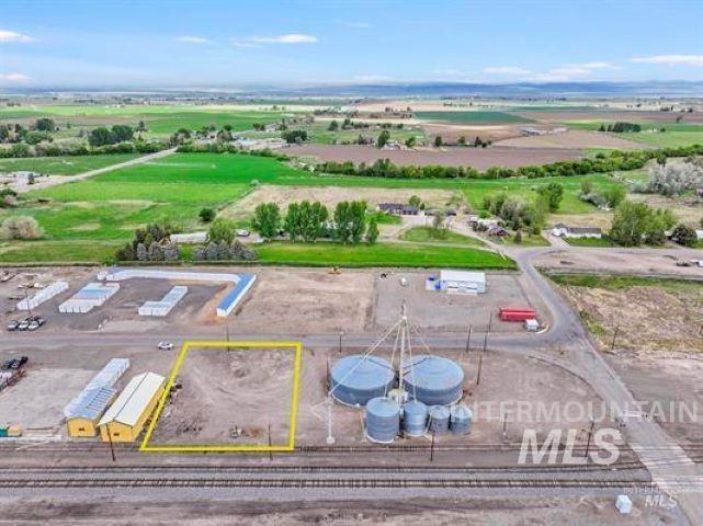 N/a Roosevelt Street Gooding, ID 83330 - Photo 5 of 19 Aerial view of property's location with property parcel outlined and an industrial area