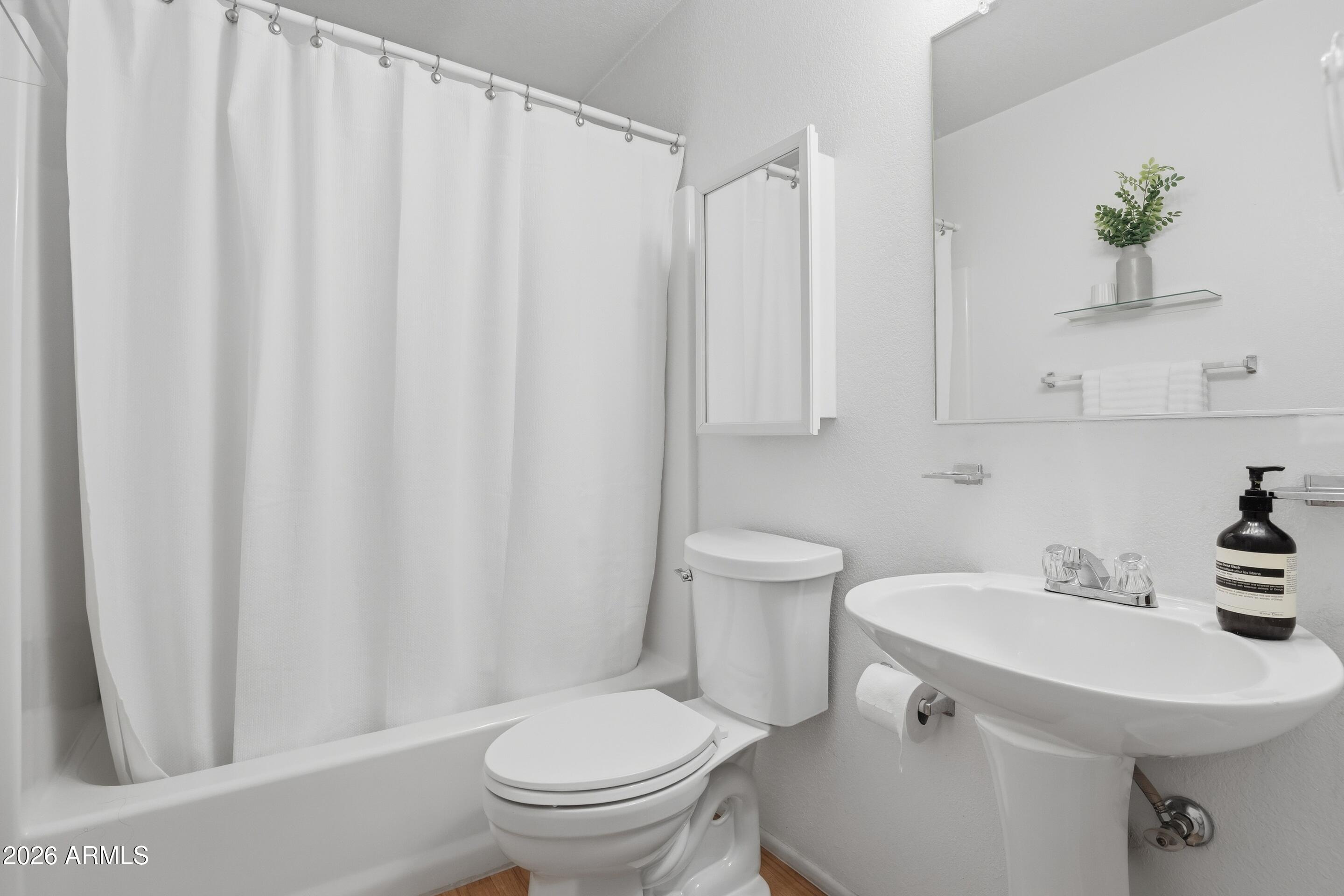 201 North McLane Road Payson, AZ 85541 - Photo 18 of 42 a bathroom with a sink toilet and a mirror