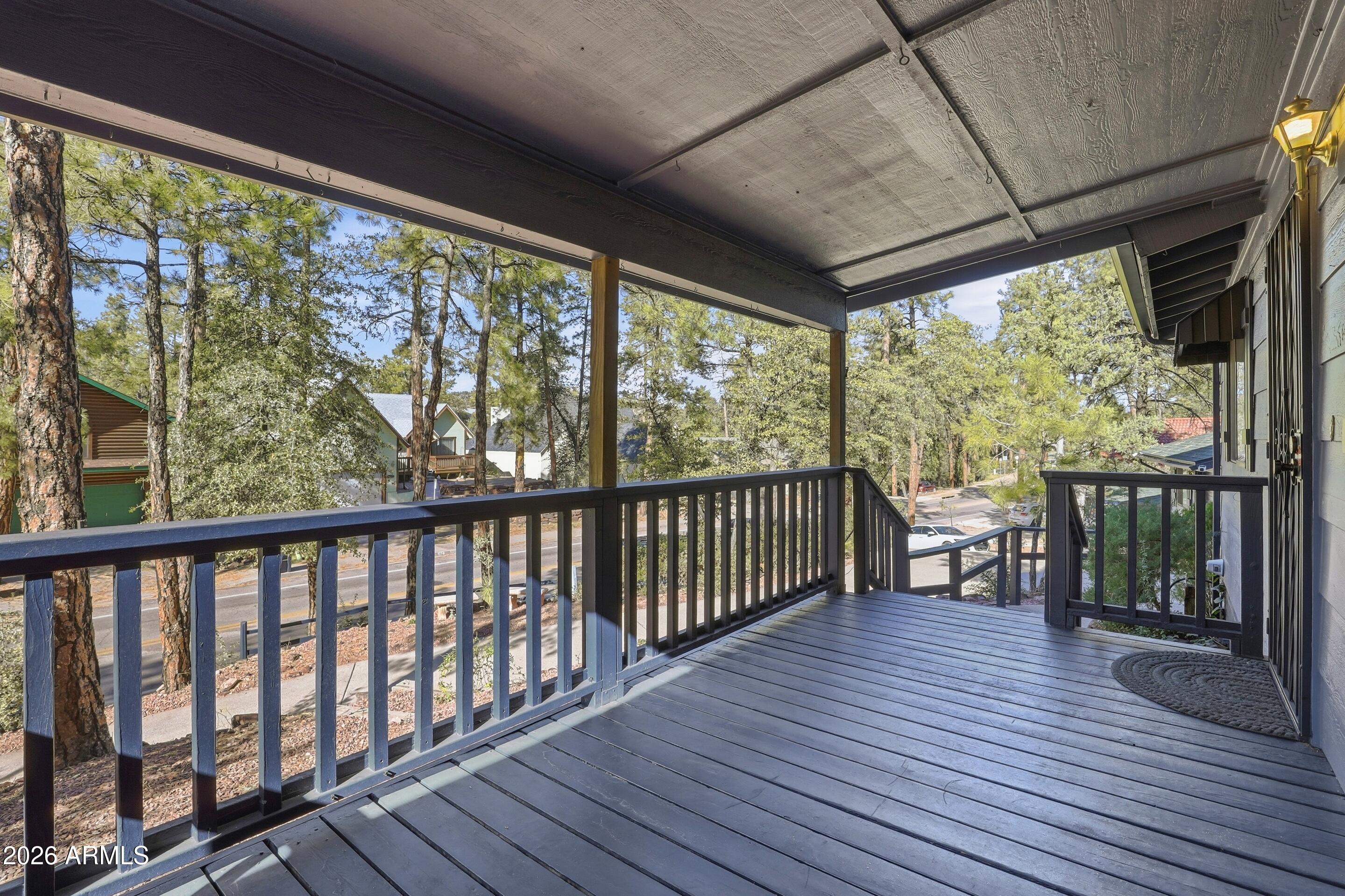 201 North McLane Road Payson, AZ 85541 - Photo 3 of 42 a view of balcony with wooden floor