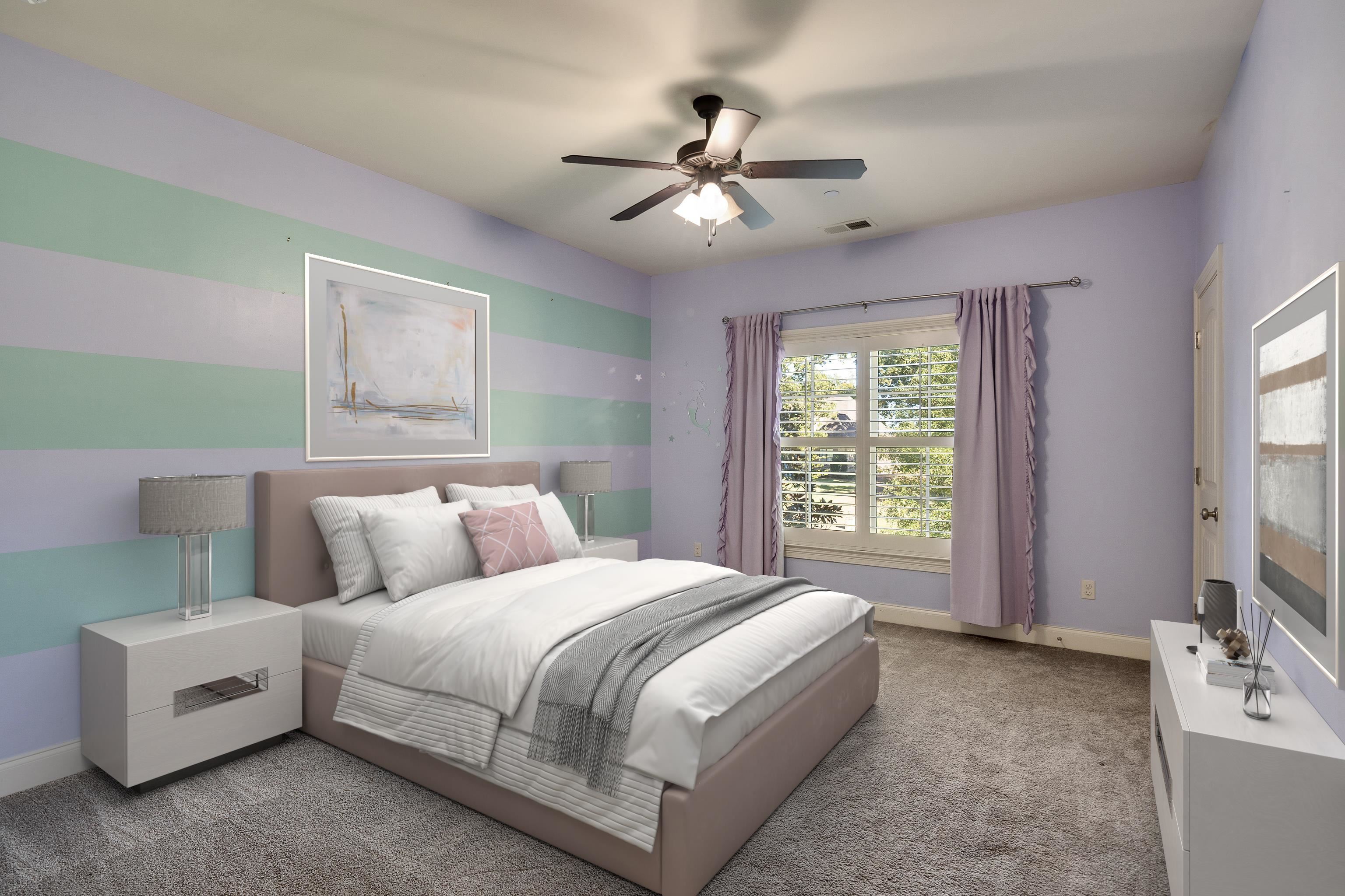 250 Ridgewood Drive Piperton, TN 38017 - Photo 23 of 36 a bedroom with a large bed and a flat tv screen