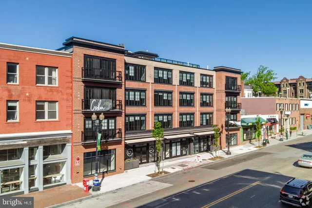 a view of city from a balcony