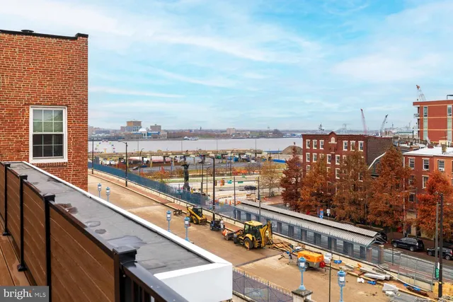 a view of city from a balcony