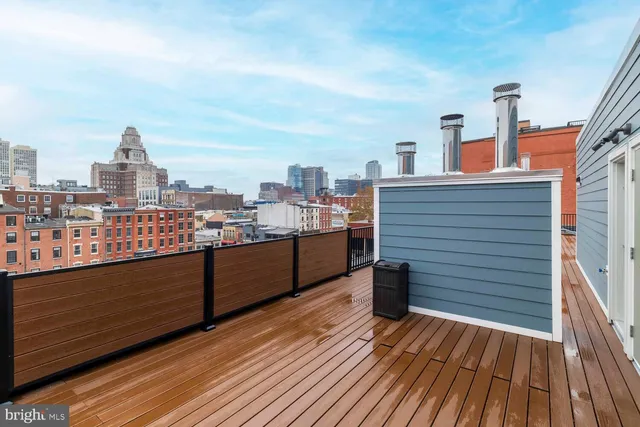 a view of city from balcony