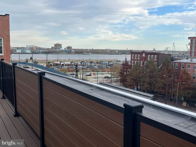 a view of a city from a balcony