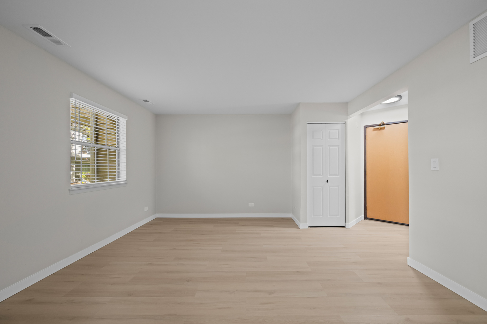 556 East Shag Bark Lane, Unit C Streamwood, IL 60107 - Photo 3 of 15 an empty room with windows and closet