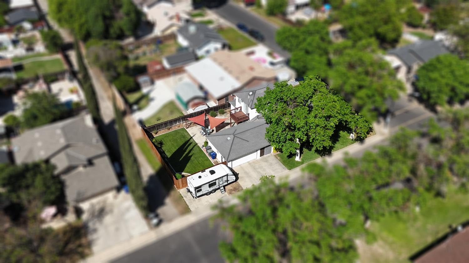 401 Fortuna Avenue Modesto, CA 95354 - Photo 40 of 43 an aerial view of a house with garden space and street view