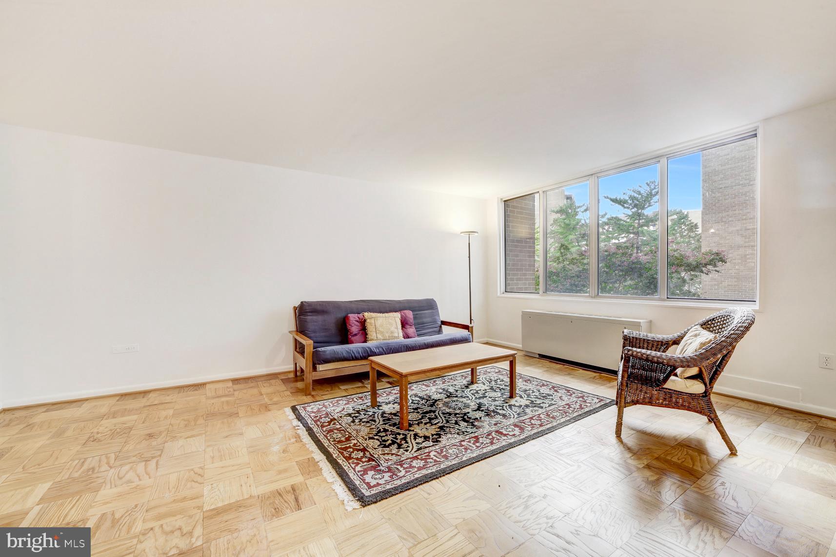 2939 Van Ness Street Northwest, Unit 727 Washington, DC 20008 - Photo 6 of 31 a living room with furniture and a rug