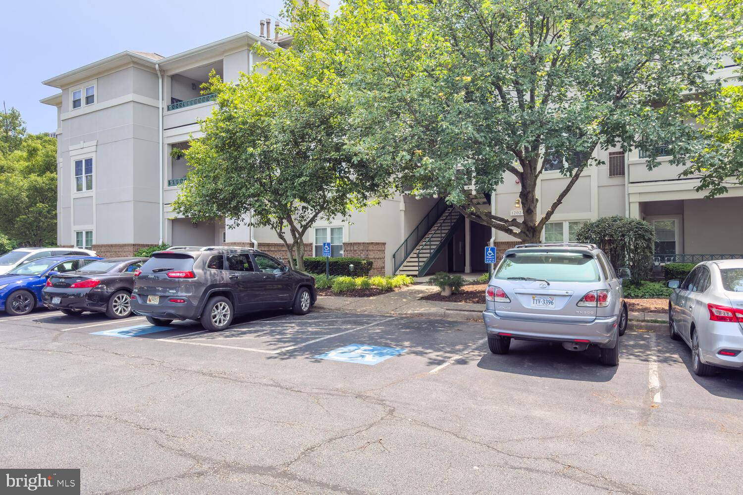 a car parked in front of a house