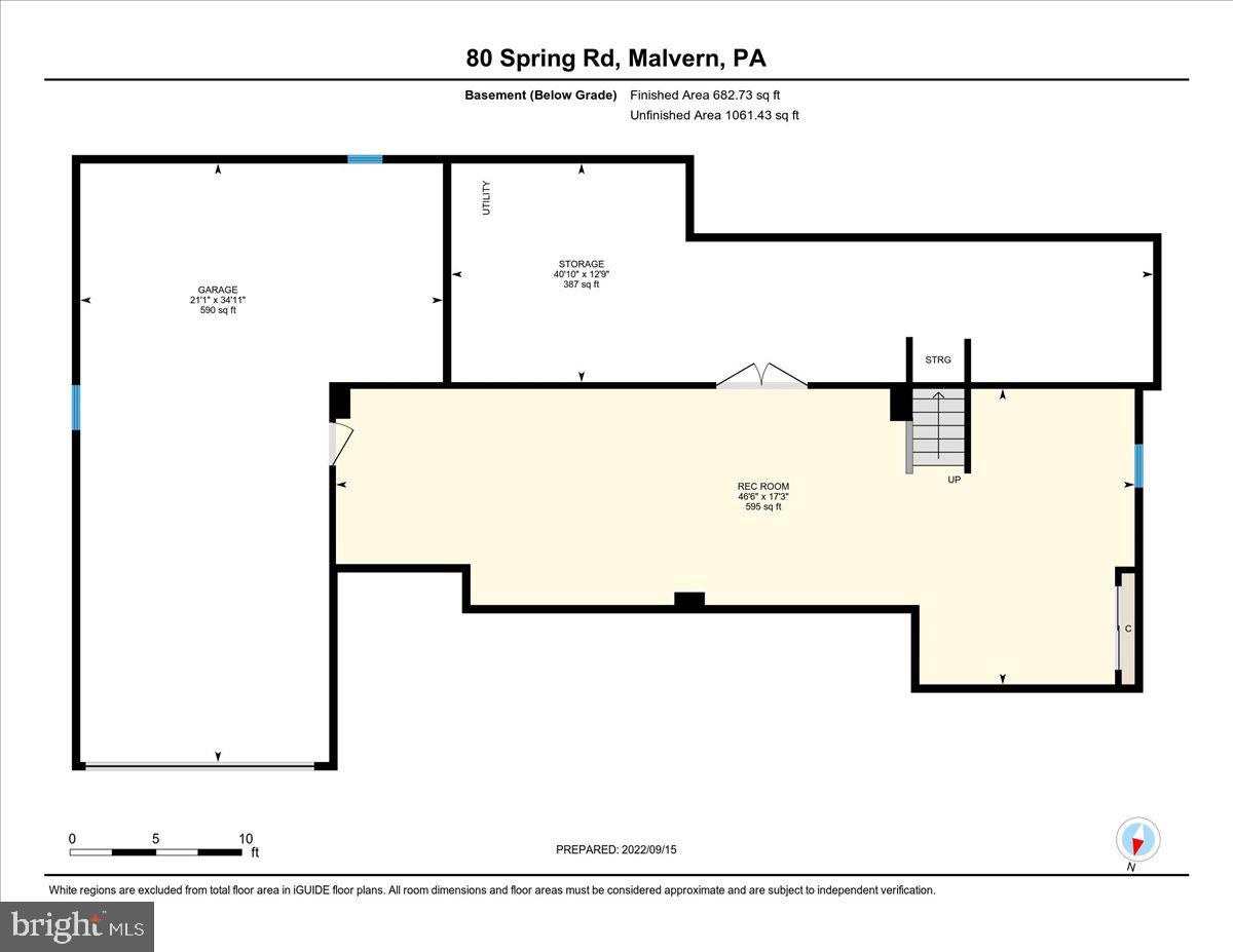 80 Spring Road Malvern, PA 19355 - Photo 10 of 68 Lower Level Garage and Recreation Room Floorplan