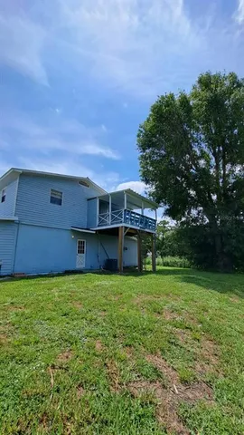 a view of a terrace with a garden