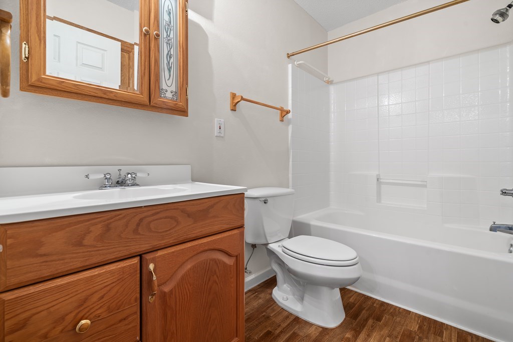 2421 Settlers Ridge Road Hiawassee, GA 30546 - Photo 26 of 46 a bathroom with a sink a toilet and a bathtub