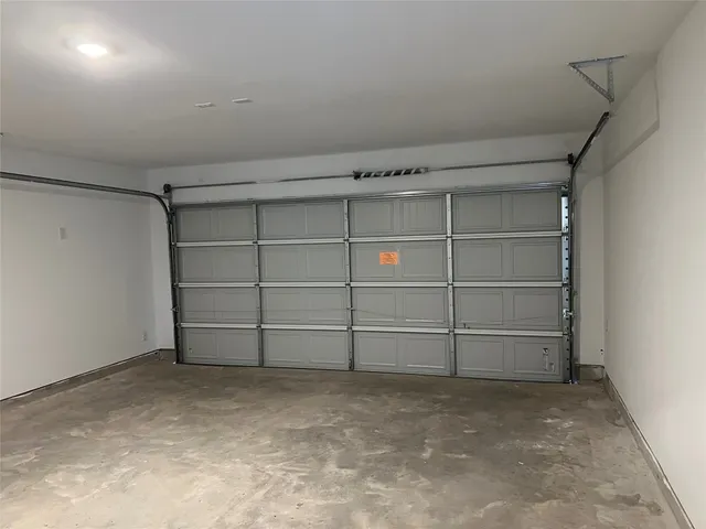 a view of an empty garage