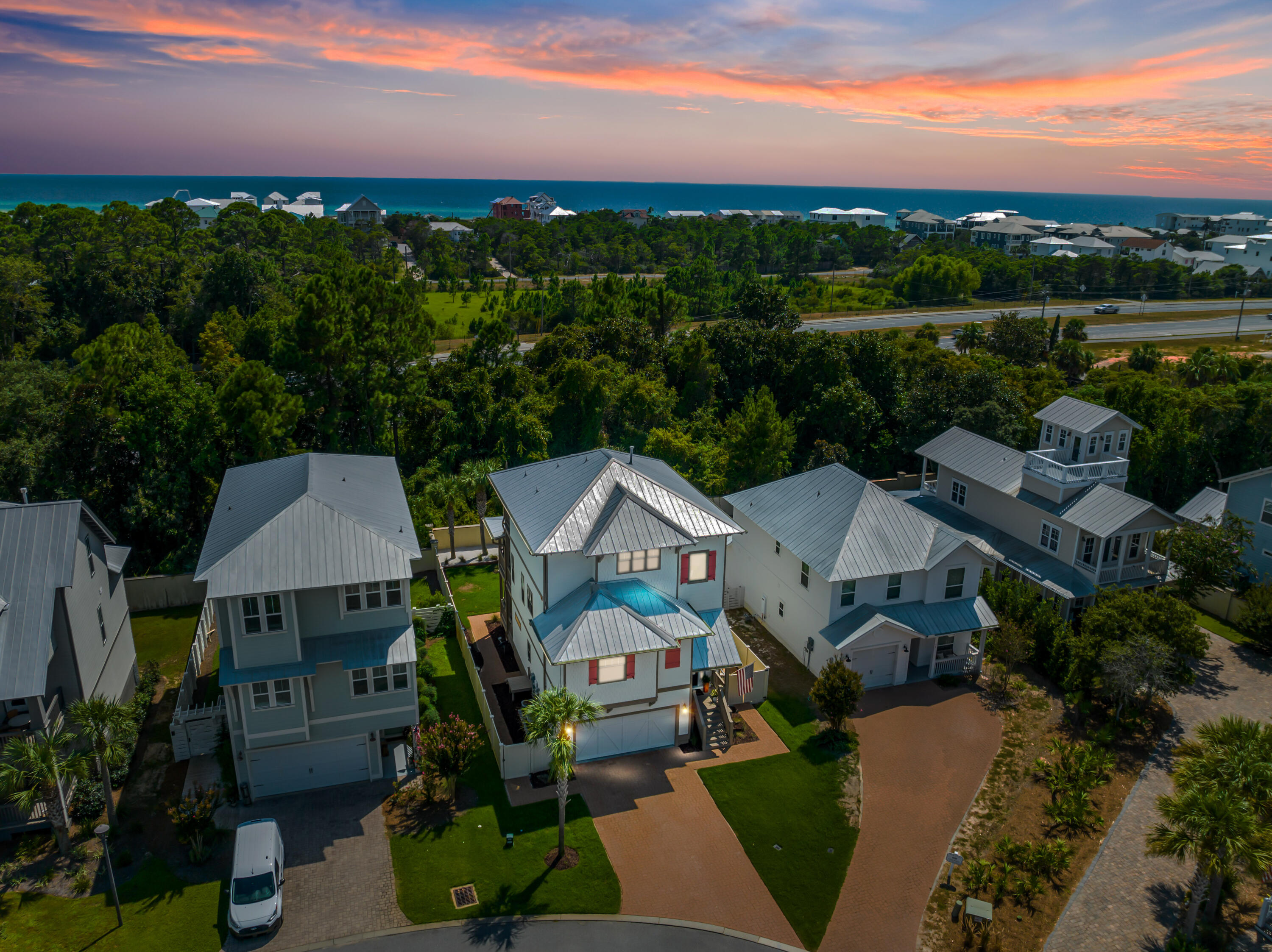 52 Grande Pointe Drive Inlet Beach, FL 32461 - Photo 1 of 48 Aerial at Dusk