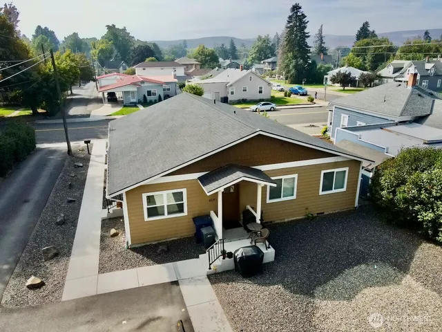 an aerial view of a city