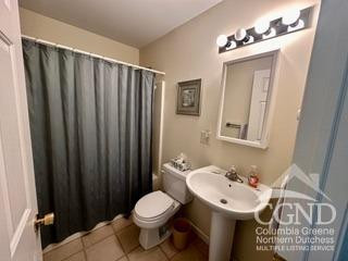274 Route 65 Route, Unit 41 Hensonville, NY 12439 - Photo 24 of 28 a bathroom with a sink a toilet and mirror