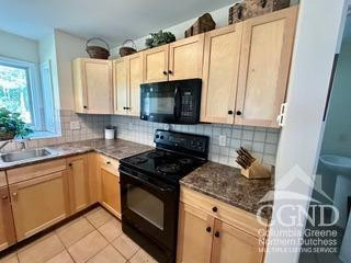274 Route 65 Route, Unit 41 Hensonville, NY 12439 - Photo 10 of 28 a kitchen with granite countertop a sink a stove and cabinets