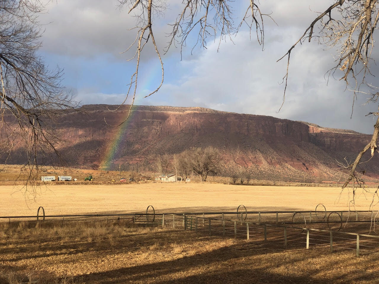 9762 X Road Bedrock, CO 81411 - Photo 3 of 8 Rainbow over the ranch fields