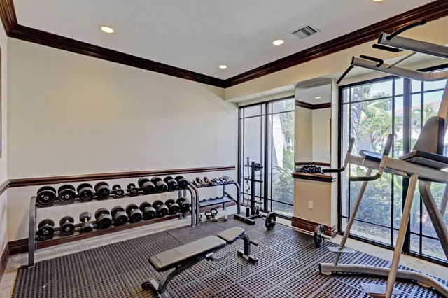 a gym with natural light