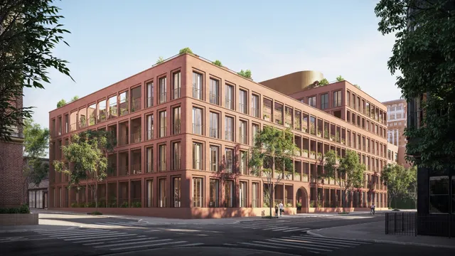 a view of a big building