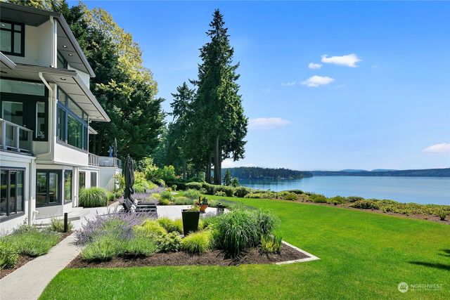 a view of a lake with a mountain