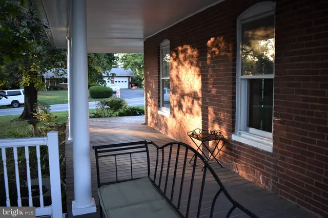 a view of a house with a large window