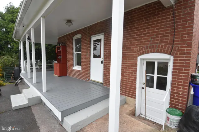 a view of outdoor space deck and living room