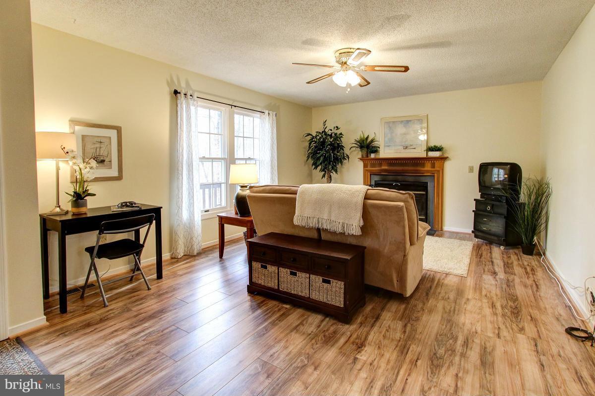 Living Room with New Laminate Flooring!