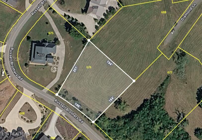 Lot 676 Russell Brothers Road Sharps Chapel, TN 37866 - Photo 18 of 38 676_CRSTAXSATMAPDIM