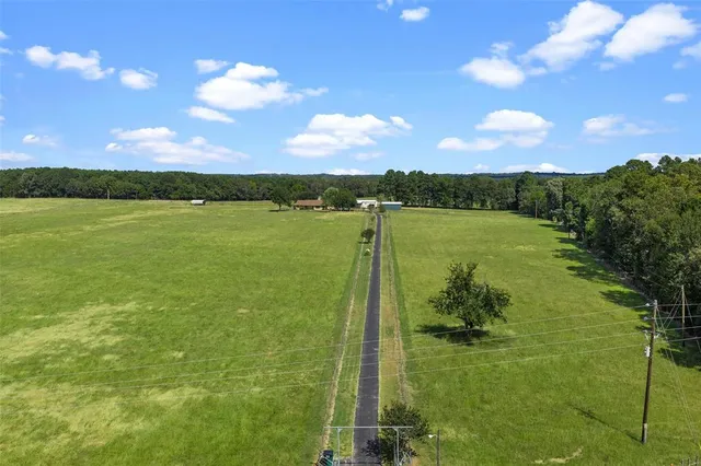 a view of a lake from a yard