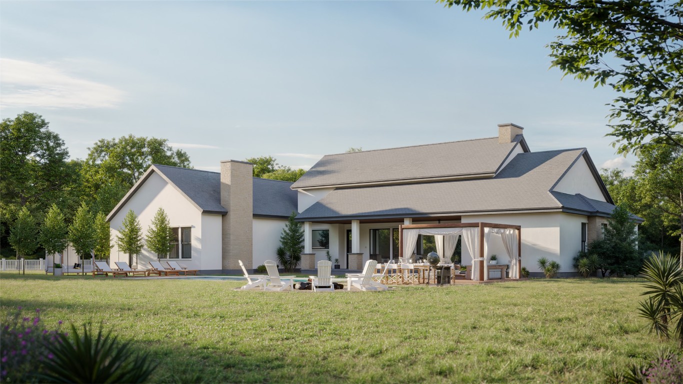 1201 Great Hls Drive Georgetown, TX 78633 - Photo 6 of 7 a front view of a house with swimming pool having outdoor seating