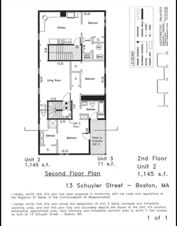 $3,400 | 13 Schuyler Street, Unit 2, Boston, MA 02121