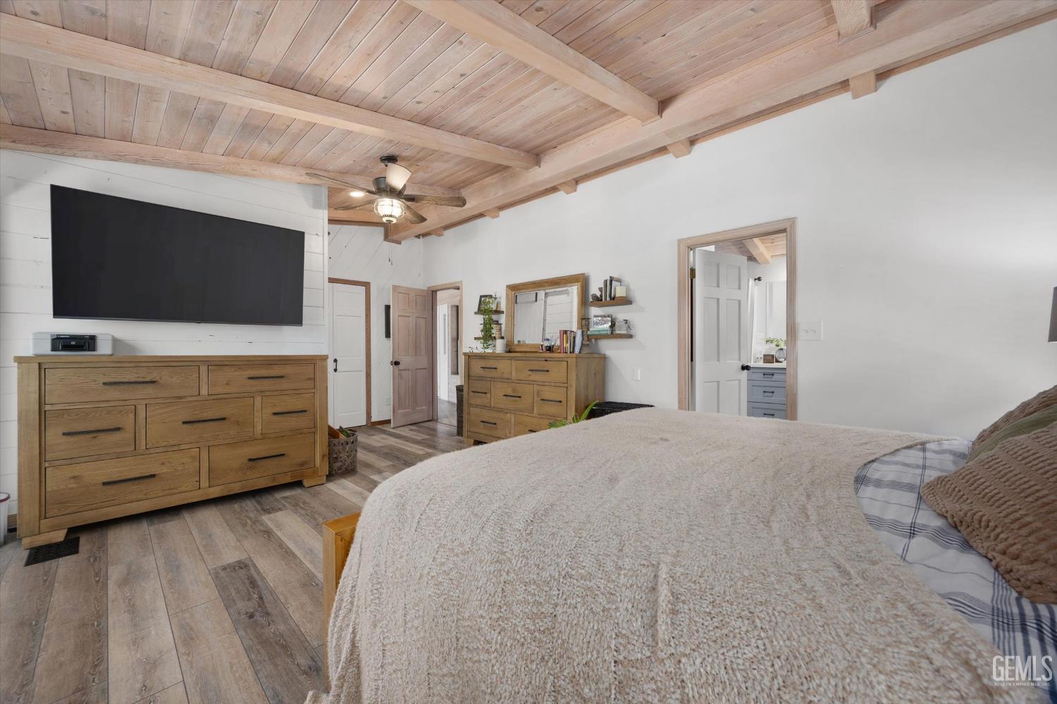 Undisclosed Address Tehachapi, CA 93561 - Photo 35 of 62 a bedroom with a bed and a flat screen tv