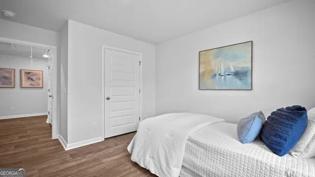 a view of a golf course with a lake